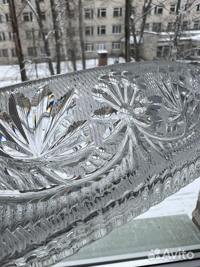 Хрустальная ваза (конфетница/ салатник) СССР