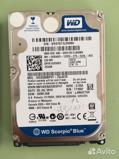 Hdd SATA 500gb 2.5 для ноутбуков