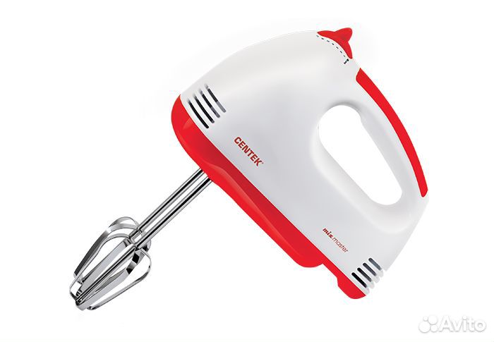 Миксер Centek CT-1111 RED (белый/красный) 170Вт