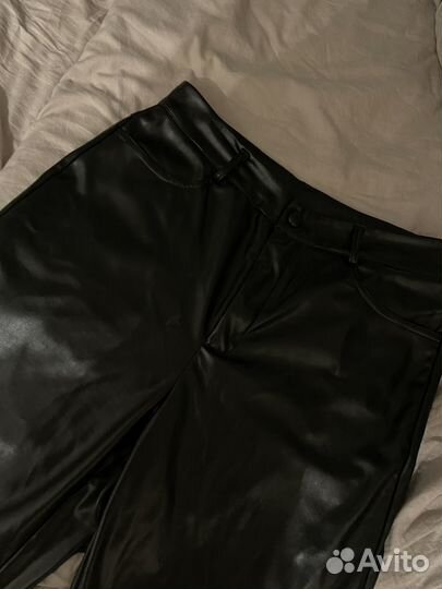 Кожаные брюки женские 46-48