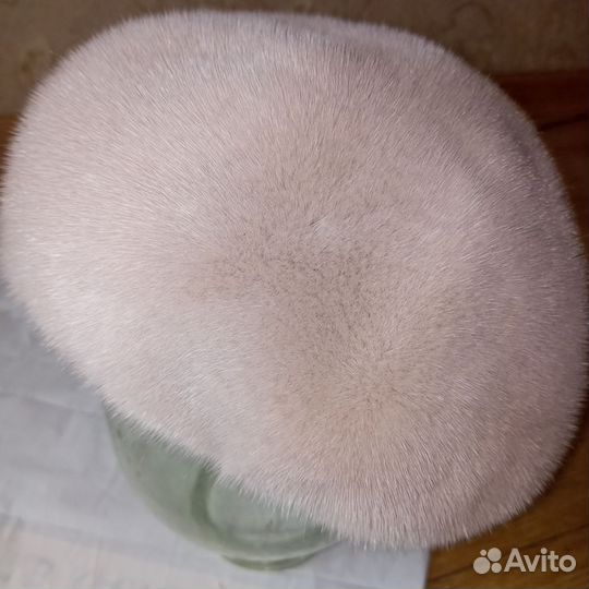 Норковый лёгкий миниатюрный берет