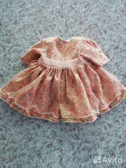 Туфельки и платье для кукол реборн 60 см