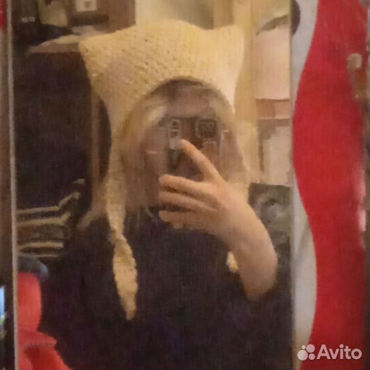 Шапка женская вязаная ручная работа