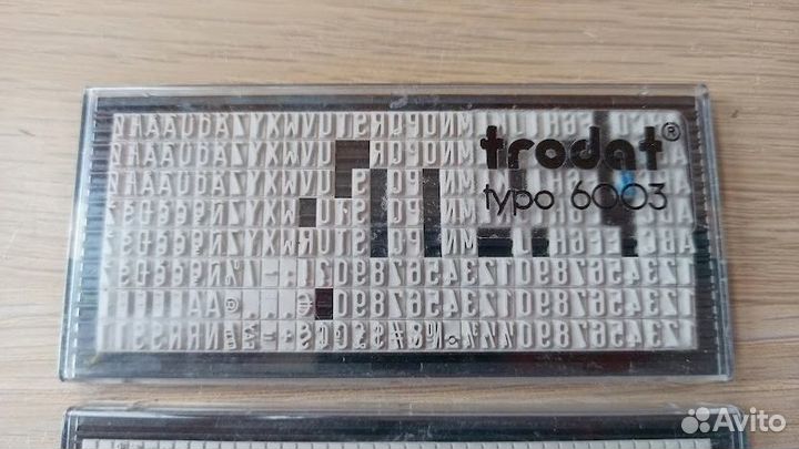 Символы для самонаборных штампов Trodat typo 6003