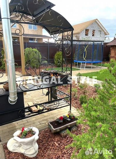 Мангал с крышей