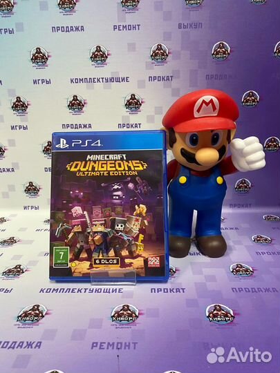 Диск PS 4 Minecraft Dungeons Hero edition