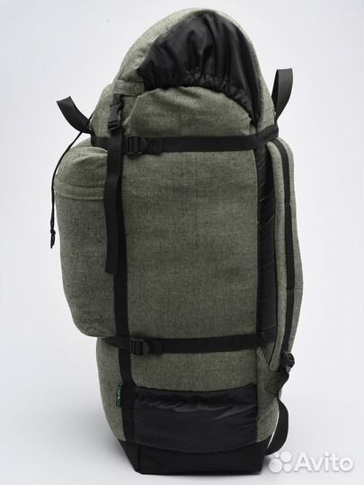 Рюкзак Турист цвет Хаки ткань Брезент (Объем 40 л)