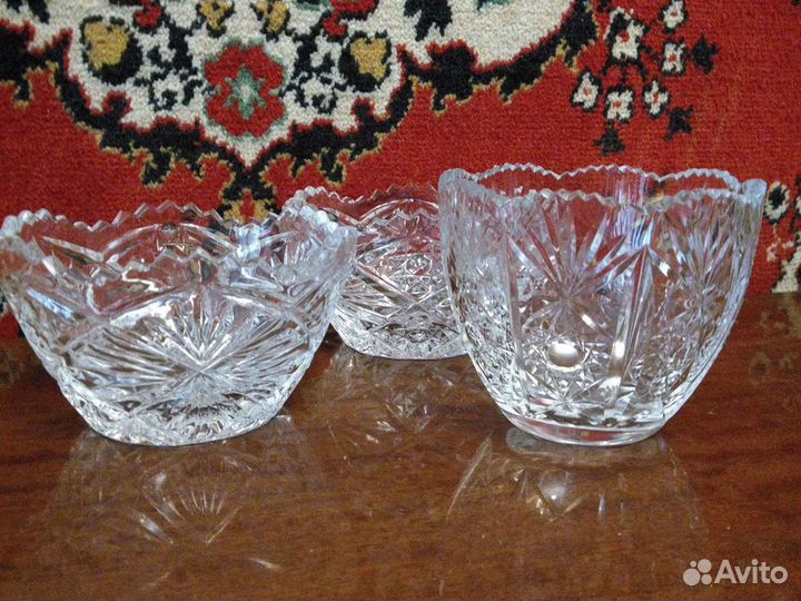 Хрусталь разный, вазы, пепельницы, кувшины керамик