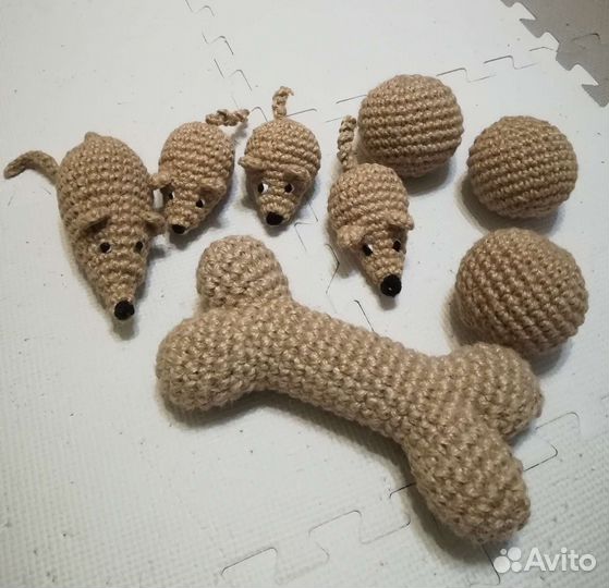 Игрушки для кошек, собак, мячики, косточки, мышки
