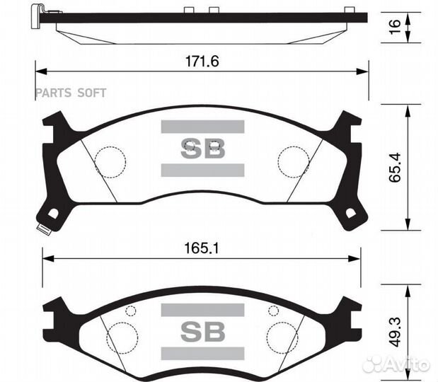 Sangsin brake SP1070 Колодки тормозные дисковые пе