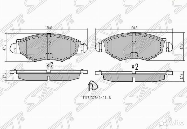 Колодки передние Peugeot 206 ST425302