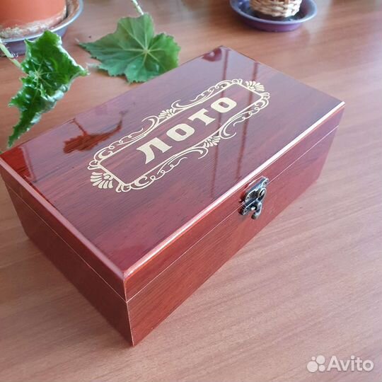 Игра настольное лото в лакированном ларце