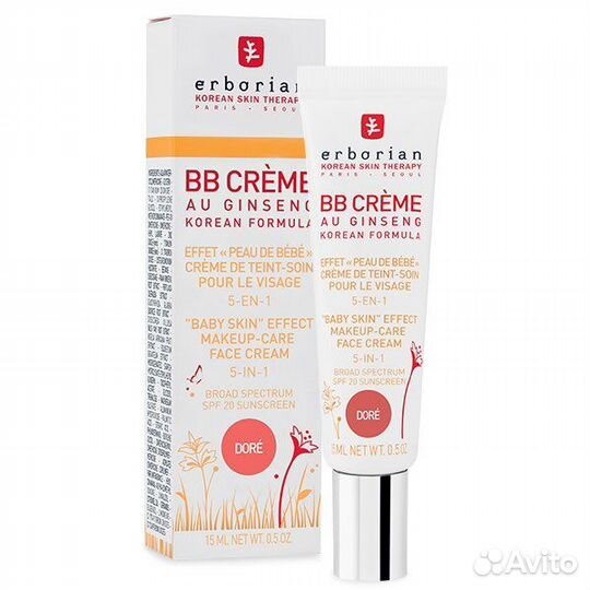 Erborian BB крем Au Ginseng SPF20 Dore 15ml