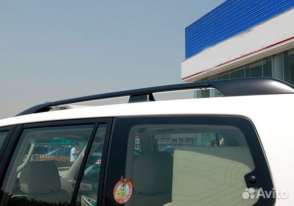 Prado 150 Продольные рейлинги Черные F5QD3