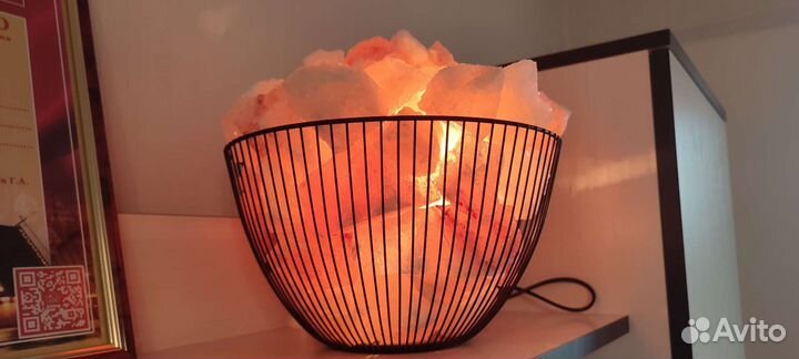 Лампа из соляных камней с диммером, размер 30х30