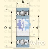 Подшипник 6220 2RS1 SKF 100х180х34