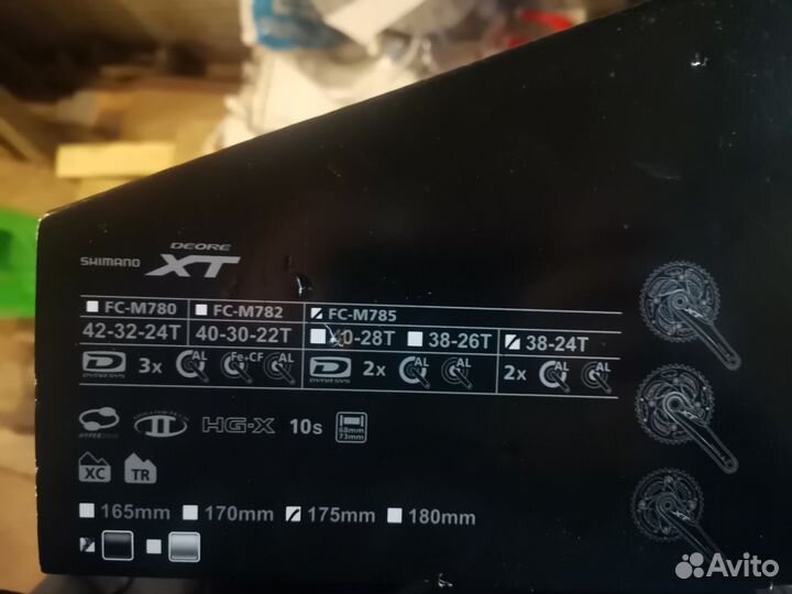 Система Shimano xt 785 38-24