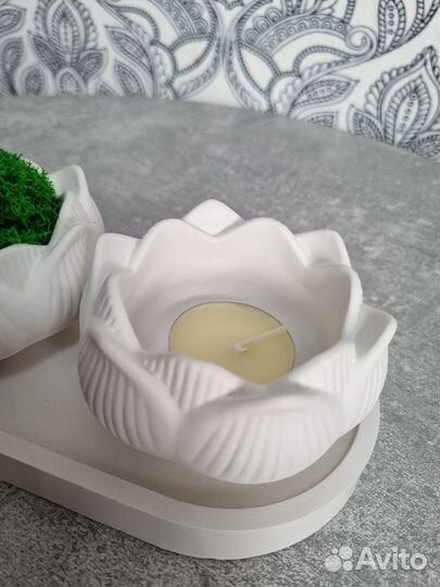 Лотос для свечи подсвечник