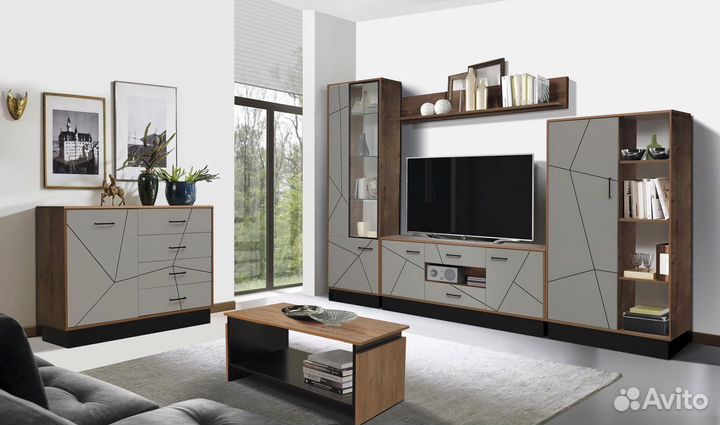 Тумба для тв 160 см грей (серый)