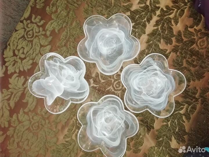 Набор салатников-конфетниц, богемия, тарелки рыбки