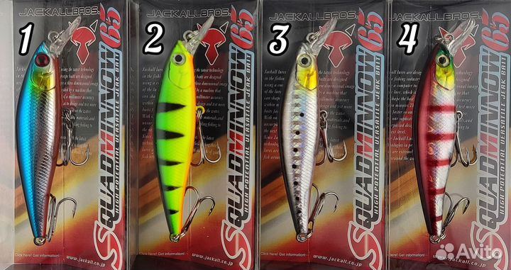 Воблер Jackall Squad Minnow 65