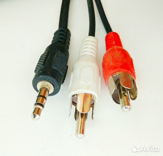 Кабель 3.5 mm jack - RCA х2 черный. 10 метров