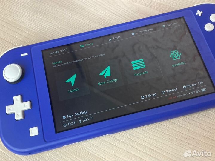Nintendo switch lite прошитая Blue 64/128gb