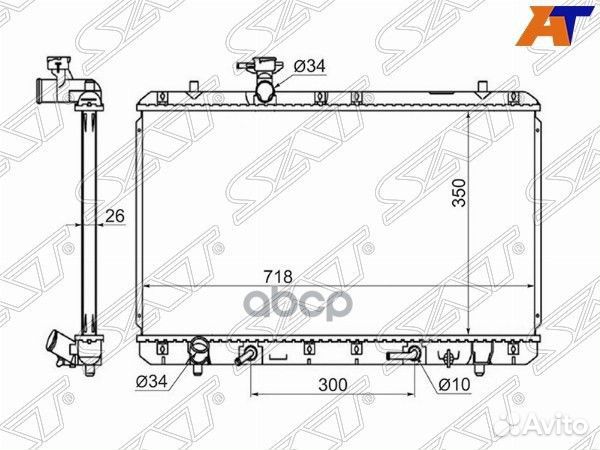 Радиатор Suzuki Aerio 01-07 SG-SK0007 Sat
