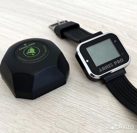 Кнопка вызова официанта модель Бургер с часами