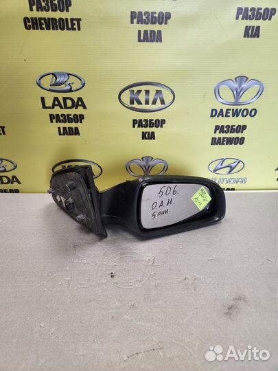 Правое зеркало опель астра Н 5 пин деф- 504