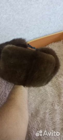 Норковая шапка мужская ушанка