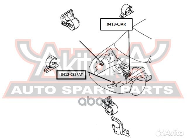 Сайлентблок mitsubishi lancer/mirage -00 опоры