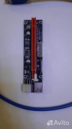 Рейзер pci-e ver 103с sata, 6pin, molex