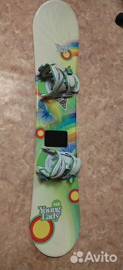 Сноуборд с креплениями женский 140см