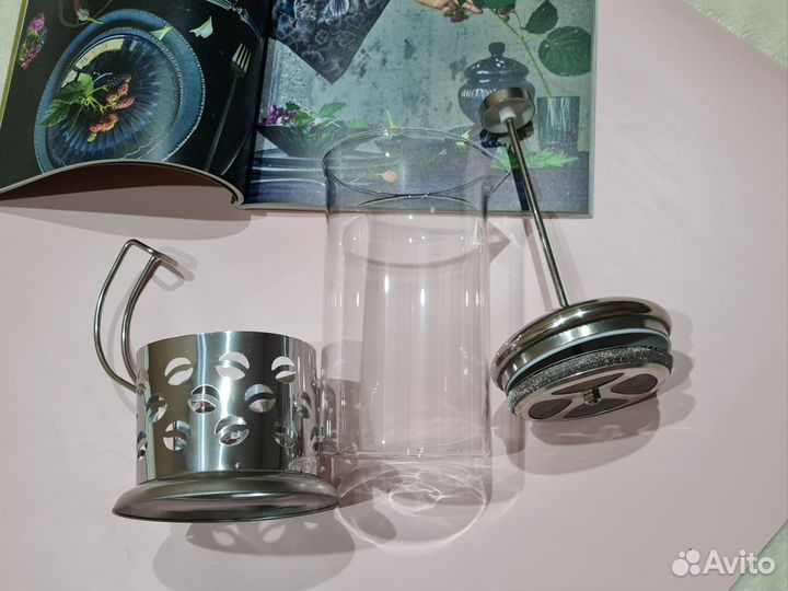 Чайник заварочный стеклянный френч пресс новый