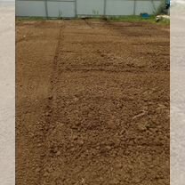 Вспашка земли минитрактором благоустройство, Чехов