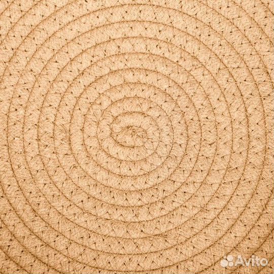 Экологичный лежак для животных (хлобчатобумажный), 50 х 50 х 12 см,вес до 25 кг, оранжевый