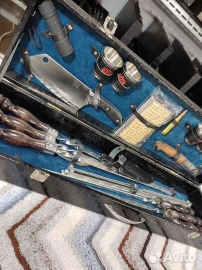 Шашлычный набор для пикника в чемодане