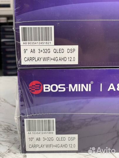 Магнитола 9 дюйм bos mini а8 3/32 4G carplay+sim