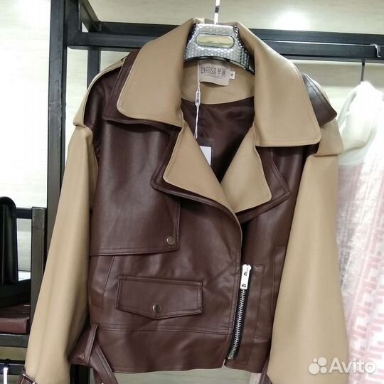 Куртка кожаная женская 48 размер