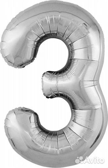 Шар фольгированный Серебро Slim, 102 сантиметра