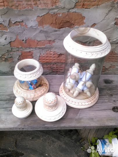 Стеклянная ваза для интерьера