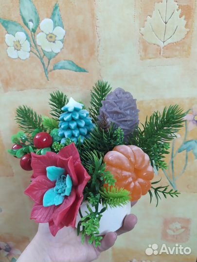 Новогодние композиции из мыла