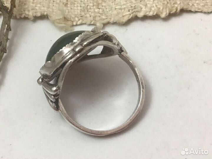 Перстень со вставкой. Серебро 925 пр. СССР