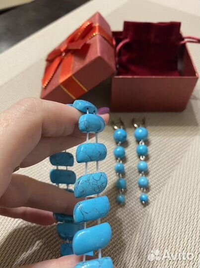 Серьги с браслетом