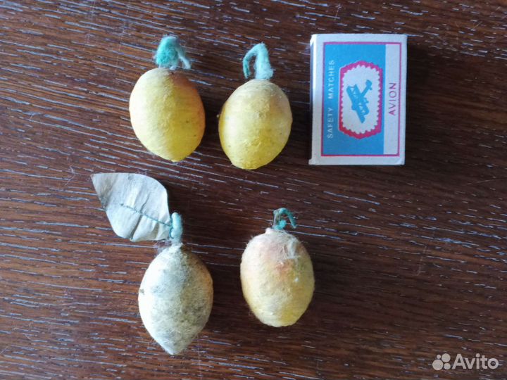 Елочные игрушки СССР ватные фрукты