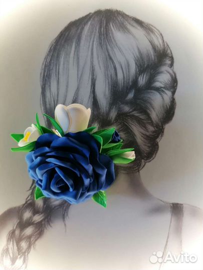Заколка для волос ручной работы