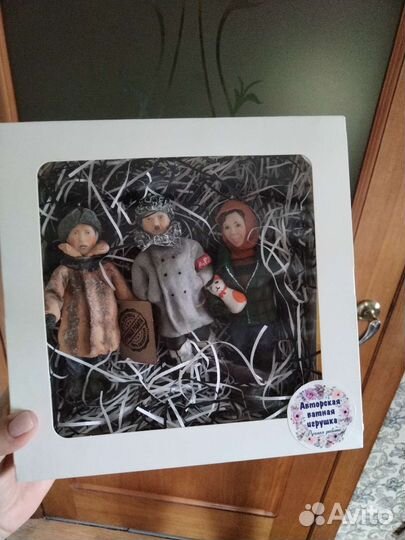 Ватные елочные игрушки