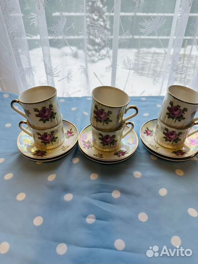 Чайно кофейный сервиз ГДР, винтаж