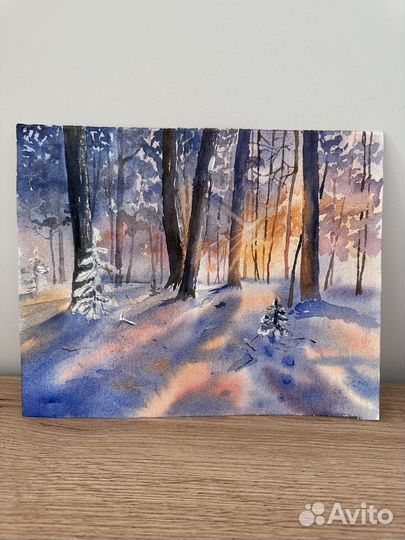 Картина рисунок акварель